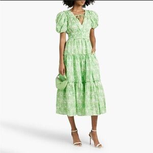 10 Crosby Derek Lam Light Green Floral Dress